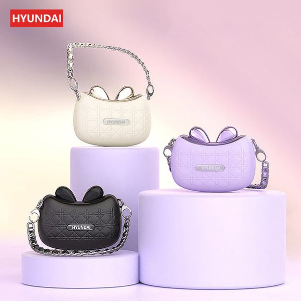 HYUNDAI Headphones Luxury Fragrance designer Bag Style Charging Case Small Sachet Open Bluetooth Earphones High Sound Light For Gift YX46 New