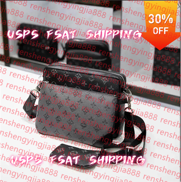 

Mens Shoulder Bags PU leather Designers Messenger Bag Famous Trip Postman Classic Handbag Briefcase Crossbody Good quality Bags with dust bag, 18#