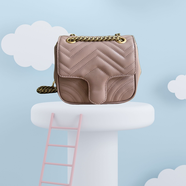 

Compact square diamond grid leather pouch --G8601, G8601-3