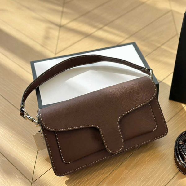 

High Quality Shoulder Lady Designer Bags Women Tote Handbag Purse Leather Baguette Man Crossbody Fashion Envelope Bag 578, Chocolate
