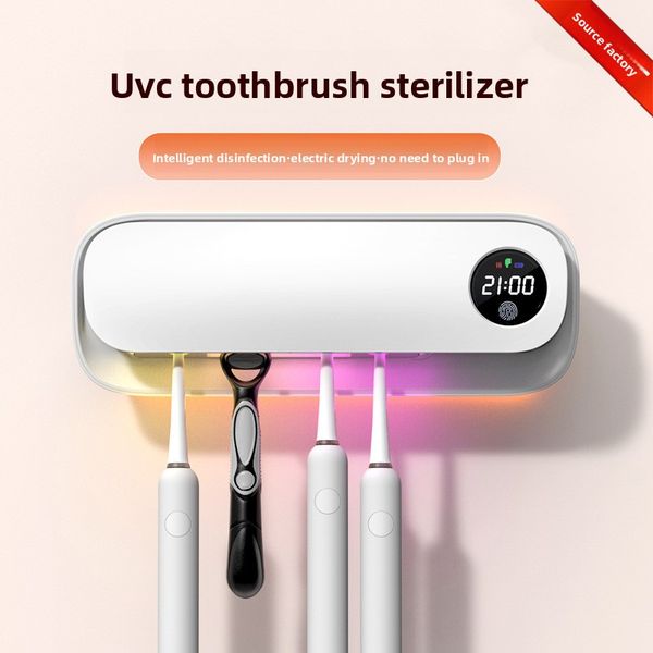 

2025 Smart Toothbrush Disinfector Sterilizer UV Disinfection Hot - air Drying Drill - free Storage Rack No hole-punch storage rack