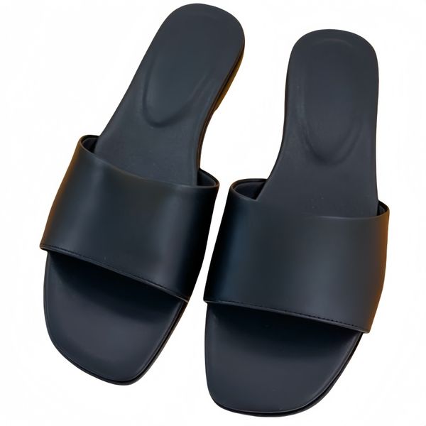 

Fashion Slippers Designer Classic Jelly Sandals Ladies Flat Flip Flop Rubber Men Metal Buckle Beach Shoes Outdoor High Heels Soft Sole, 5-5