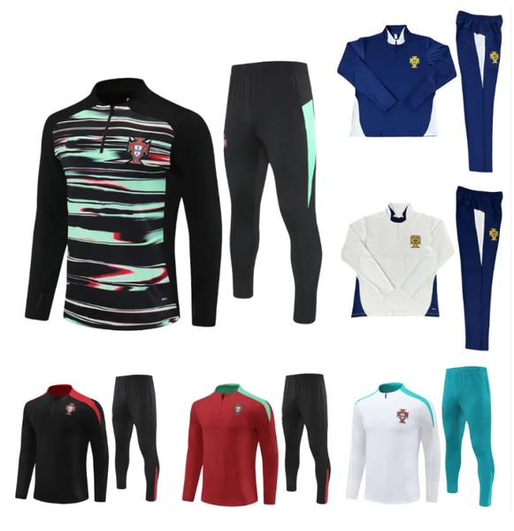 25 26 Portugal tracksuit JOAO FELIX soccer jerseys training suit RUBEN NEVES BRUNO RONALDO FERNANDES Portugieser 2024 2025 2026 Portuguese TRACKSUIT Men kit