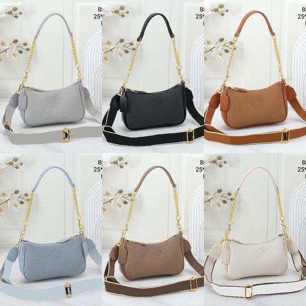 

Evening Bags Women's Casual Designer Wedding Date Leather Handbag Letter Metal Triangle Shoulder Bag Street Shopping Messenger Backpacks 1111, Color#3