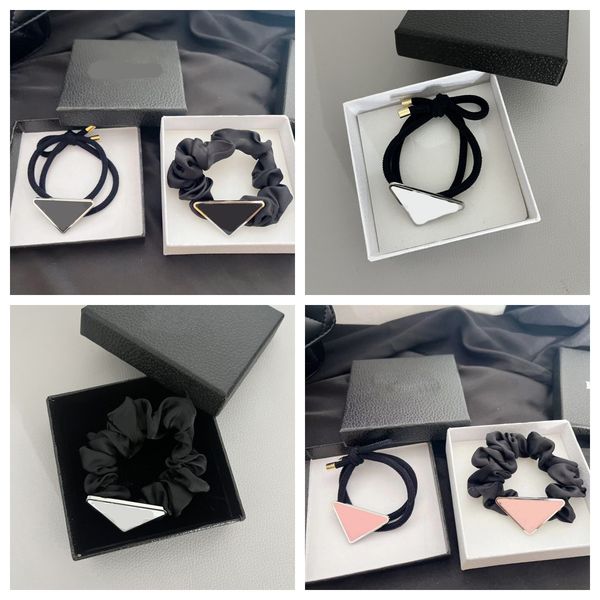 Exquisite Inverted triangle Hair Ties Fashion Accessories Women Designer Jewelry Rubber Band Ponytail Hair Rope Elastic Scrunchies