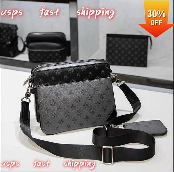 

Designer Fastline Messenger Men's Shoulder bag Luxury Brand Leather Purse Man Handbag Fashion Classic crossbody black wallet, 6#