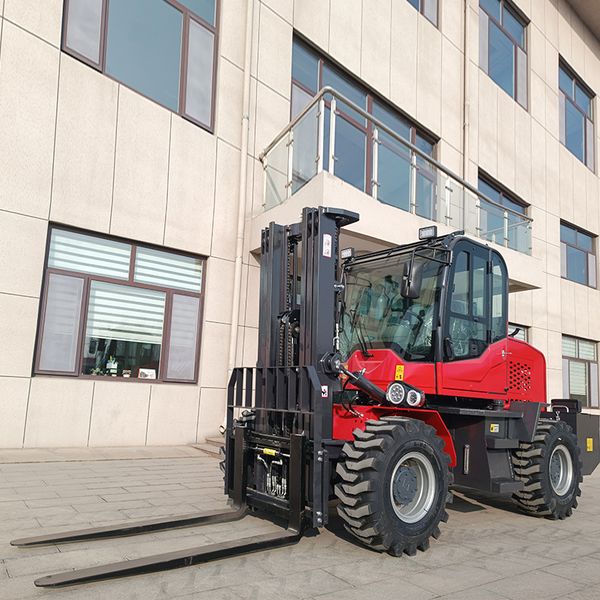

5 Ton Four Wheel Drive Hydraulic Lift Diesel Off Road 4x4 All-Terrain Rough Forklift