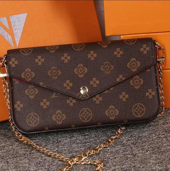 

Multi Felicie Pochette Women Chain Bags Wallet Messenger Leather Handbags Shoulder Flower Purse crossbody purse bag M61276, 11#