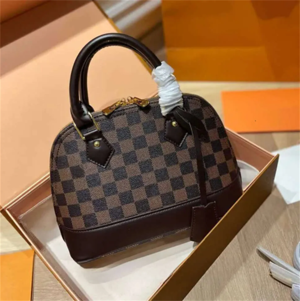 

High quality New almas bb Womens crossbody shoulder bag Original designer leather handbag leather chain bag luxury tote Classic shell bag expensive wallet, Black