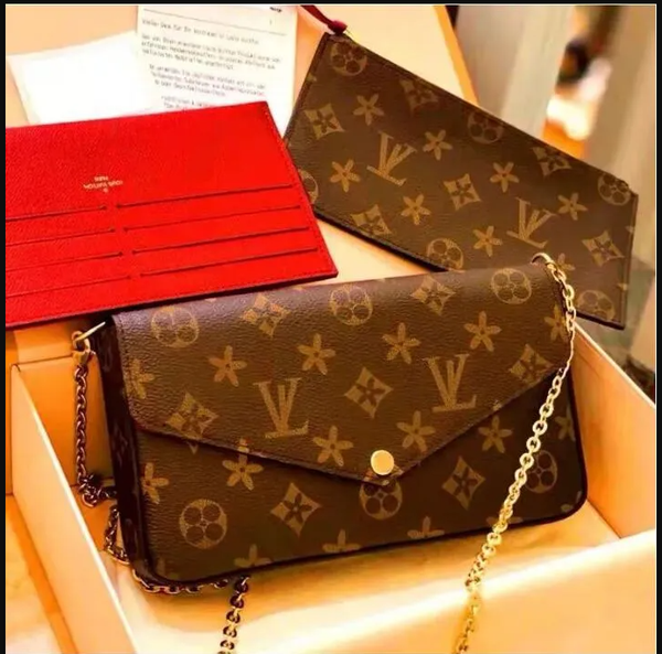 

Designer Crossbody bags Woman handbags luxury women favorite 3 piece shoulder bag Purse leather Embossed Messenger Clutch chain Wallets, 1#