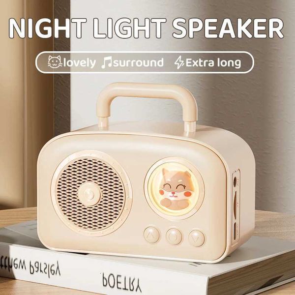 Mini Retro Speaker Space Capsule Atmosphere Lamp Music Player Sound Stereo Portable Decoration Box M251201