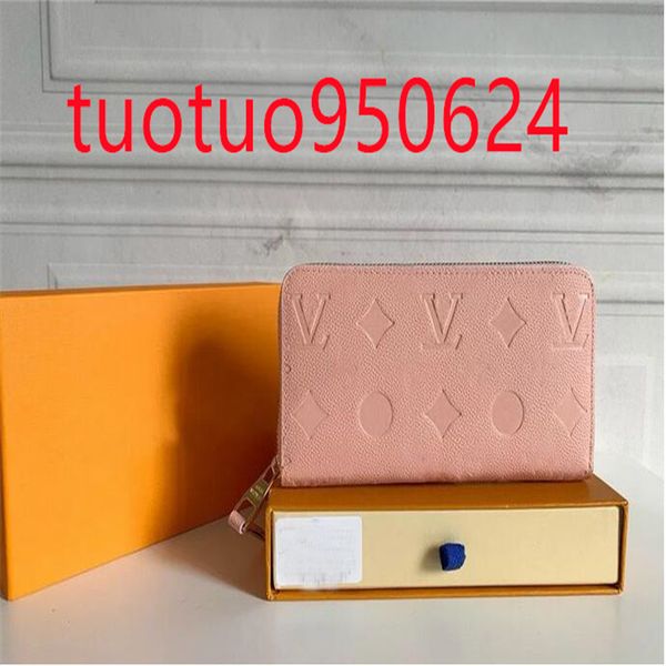 

N60017 Designers ZIPPY WALLET High Quality Soft Leather Mens Womens Iconic textured Fashion Long Zipper Wallets Coin Purse Card Case Holder Wih Box Dust bag 6, Red