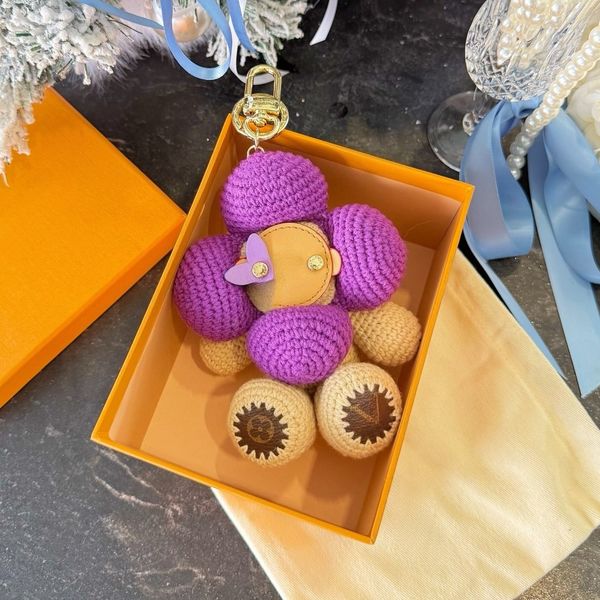 

Womens Keychain Designer Lanyards Solid Color Fashion Sunflower Doll Flower Letter Pattern Fashion Bag Charm, Green