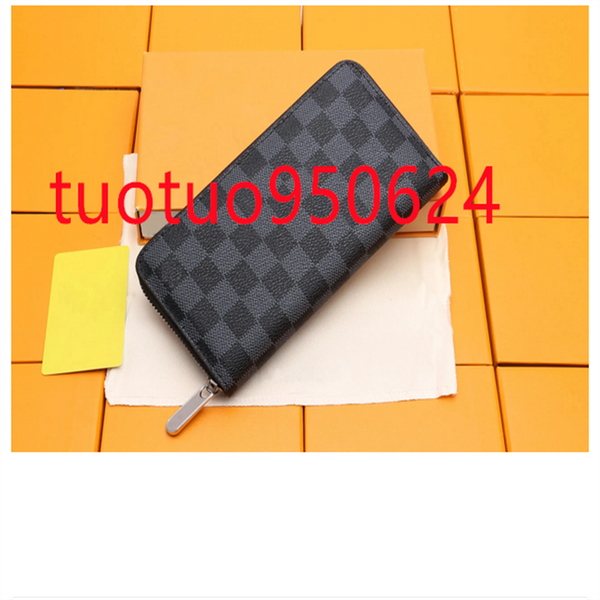 

holder designer Purse small brown fold card luxury wallets Coin Pouch purses women zipper wallet with Box AA, Black