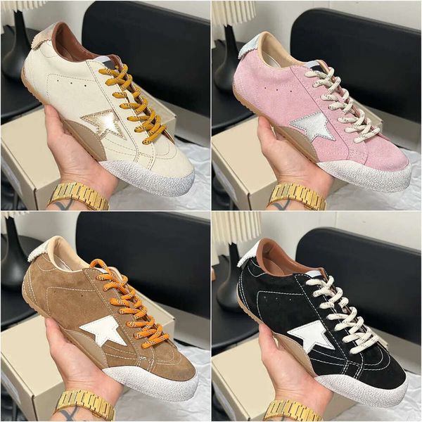 Designer Shoes Superstar High Casual Shoes Sky Star Italy Brand Sneakers Super Star Luxury Dirtys Sequin White do-old dirty outdoor tan pink shoes 36-47