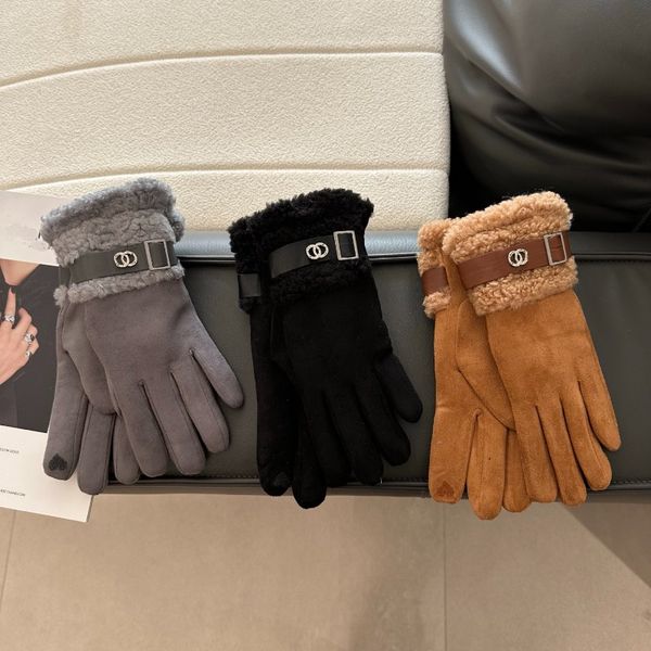 

Colorful Gloves Luxury Designer Fashion Warm Knitted Cold Proof Touch Cashmere Womens Gloves Winter Accessories