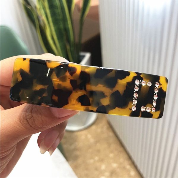 

Hair Clips Barrettes Jewelry Shiny Diamond Letter Hairpin Designer Clip Crystal Rhinestone Fashion Woman Accessories