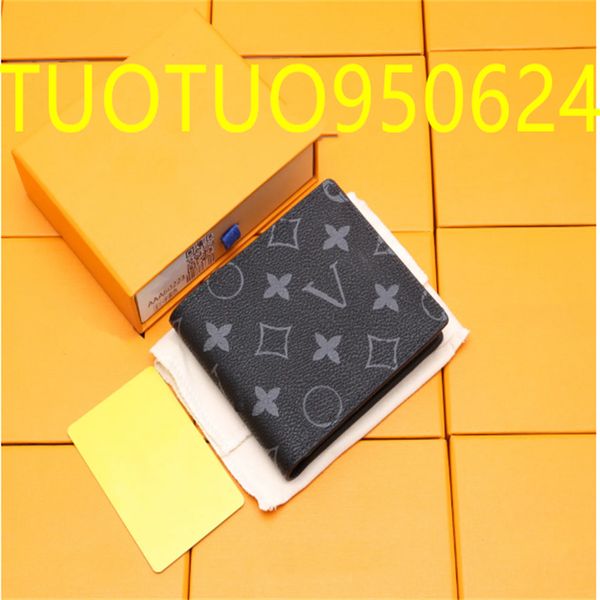 

High quality Designers Genuine Leather Wallets cardholder France Paris plaid style billfold s mens women short wallet High-end Purse Crossbody Bag, 3#