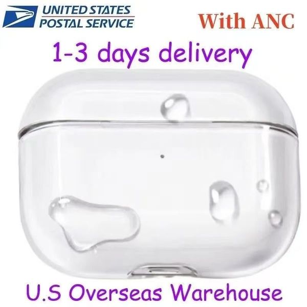 

USA Stock For Apple Airpods Pro 2 3 4 Generation airpod 4 pro Headphone Accessories Solid TPU Silicone Protective Earphone Cover Wireless Charging Shockproof