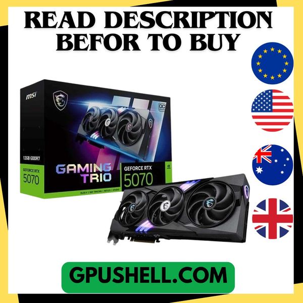 USED MSI RTX 5070 12G GAMING TRIO OC Graphics Card RTX 5070 GDDR7 12GB 192Bit GPU 2542 MHz 16-pin 28 Gbps Gaming Video Card