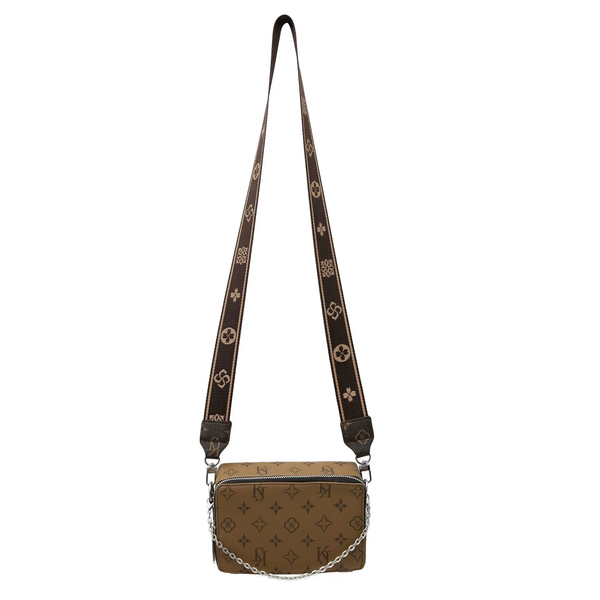 

Fashion man crossbody designer small square waterproof bag women single shoulder cortical presbyopia chain bags mens brown