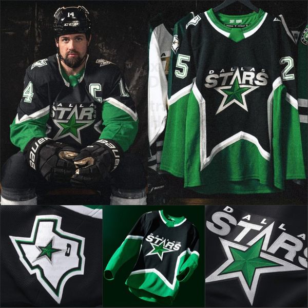 21 Jason Robertson 2026 Stars Jersey Matt Duchene Jamie Benn Esa Lindell Wyatt Johnston Miro Heiskanen Jake Oettinger Dallass Hintz Seguins Stitched