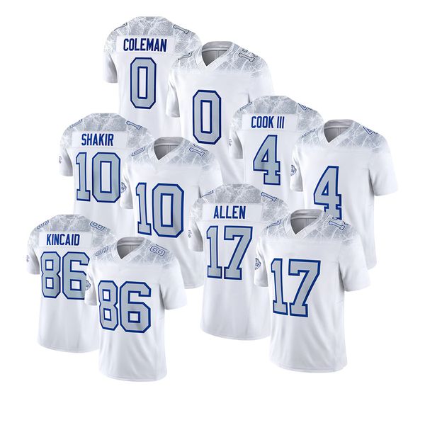 

Limited Edition Olive Green Fan Tee - Custom Football Jerseys 0 COLEMAN 10 SHAKIR 4 COOK III 17 ALLEN 86 KINCAID, White