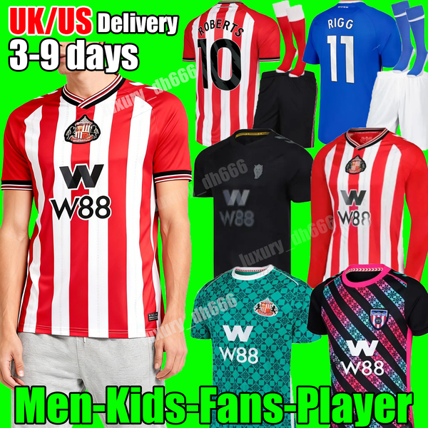 

25 26 sunderland soccer jersey ROBERTS ISIDOR MAYENDA RIGG BALLARD PATTERSON HUME DIARRA SADIKI BROBBEY 4XL home away goalkeeper fans adult kids kit football shirt, 25 26 gk1 adult