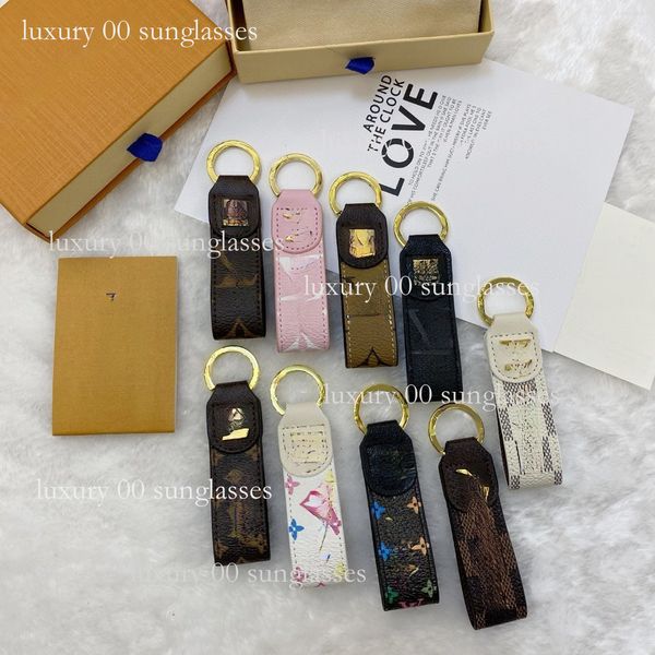 

European And American Designer Big Brand Classic Patchwork Monogram Car Keychain Key Ring Pendant Luxury keychain Export Model