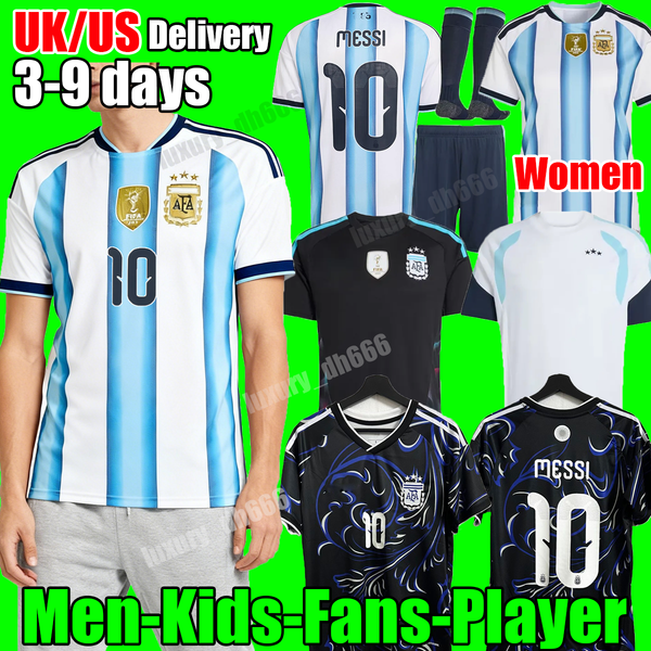 

2026 World Cup Argentinas soccer jersey 16-4XL MESSIS DI MARIA GARNACHO DE PAUL long sleeves home away goalkeeper fans player women adult kids kit football shirt, 2026 gk adult