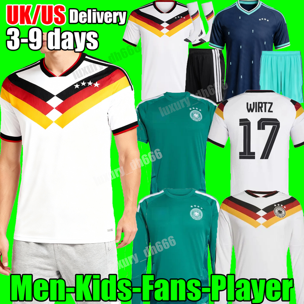 

2026 World Cup Germany soccer jersey WIRTZ KIMMICH KROOS MUSIALA MULLER WOLTEMADE 4XL Long sleeves home away goalkeeper fans player adult kids kit football shirt, 2026 gk adult