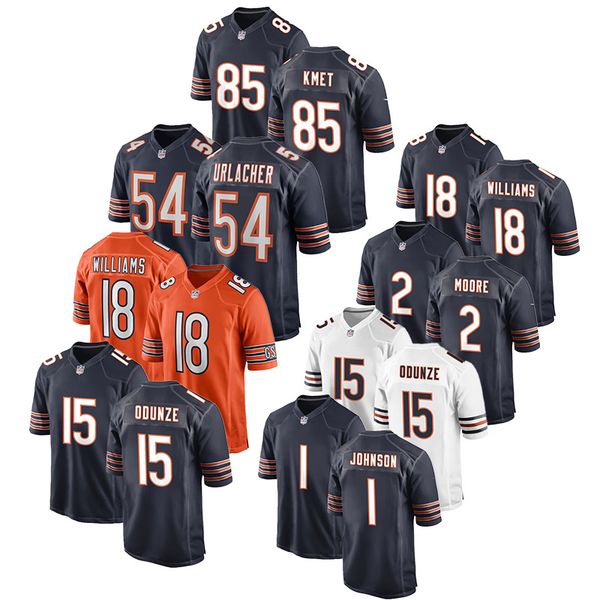 

Premium Football Jerseys for Rugby Gear Enthusiasts 18 Williams 15 Odunze 85 Kmet 98# Sweat 1# Johnson, Black