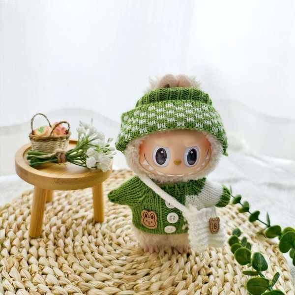 POP MART Labubu Pendant Sweater Casual Set Knitted Hat Baby Clothes Replacement