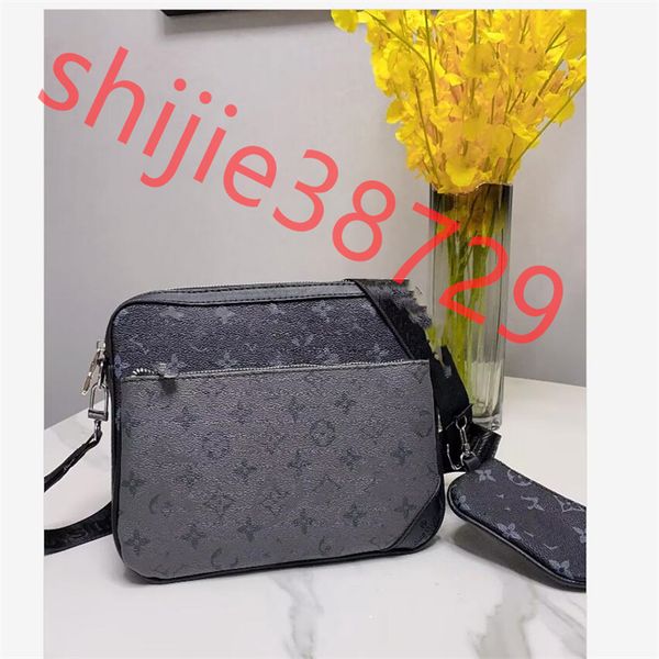 

2025 High Quality Designer Men Women Pochette Trio Cross Body Wallets Leather Tote Bag Patchwork Brand Handbag Shoulder Bags Totes, Dark navy