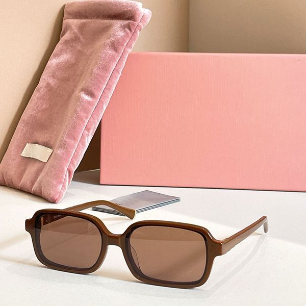 

Designer Fashion Womens Sunglasses Rectangular Acetate Fiber Frame MU72 Fashion Personality Exquisite Sunglasses Top Quality UV Protective Belt Box