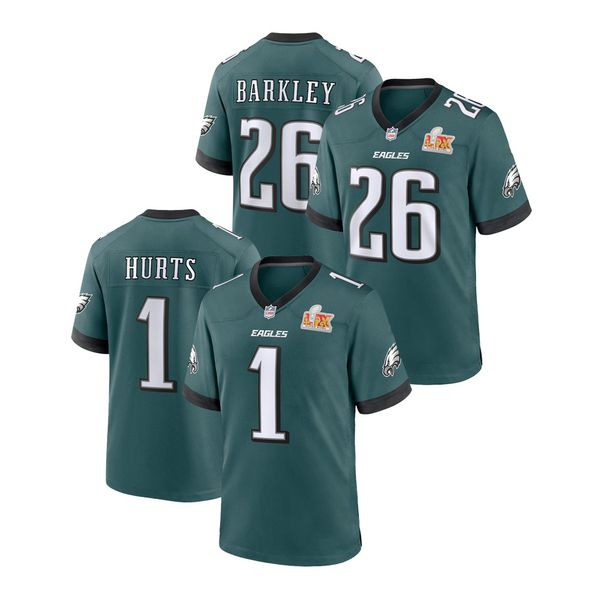 

26 Saquon Barkley 1 Hurts Premium Football Jerseys for Rugby Gear Enthusiasts, Green