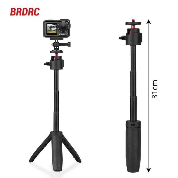 BRDRC Mini Extendable Desktop Tripod Handheld Photography Bracket Mount for Insta360 X5/Pocket 3/Action 5 Pro/ Camera M251205