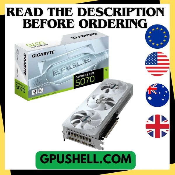 USED GIGABYTE GeForce RTX 5070 EAGLE OC ICE SFF 12G GDDR7 Video Card RTX5070 GPU Gaming Graphics Card for Desktop PC Gaming