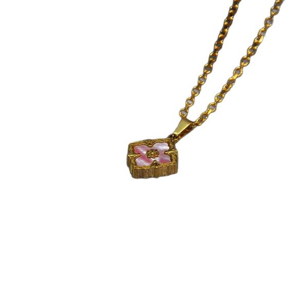 

chic rhombus shaped authentic pearls gold accents necklace for professional outfits