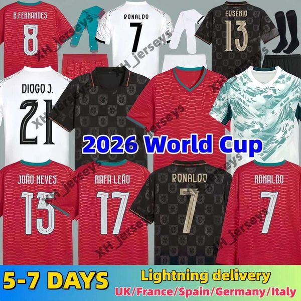 2026 soccer Portuguesa RoNalDo Jerseys JOAO FELIX BERNARDO B. FERNANDES PEPE 2025 2026 Portugal football shirt Team Men Kids kit