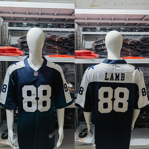 

88#CeeDee Lamb embroidered rugby jersey, Army green