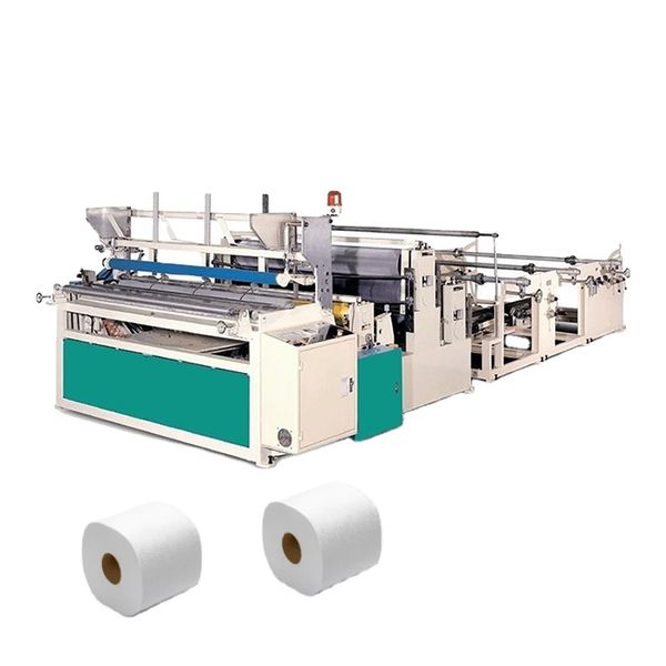 

Fully Automatic 1880 Toilet Paper Rolls Production Line Rewinding Machine Automatic Cutter Automatic Packaging Machine