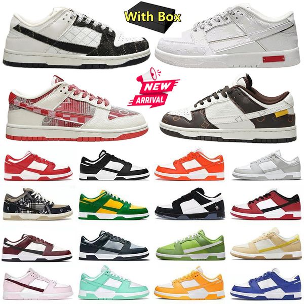 

Designer Casual Shoes for Men Women Sport Sneakers Panda Asparagus Sail Triple Black Gum White Pink Sand Syracuse Candy Vintage Green Outdoor Trainers With Box, Red