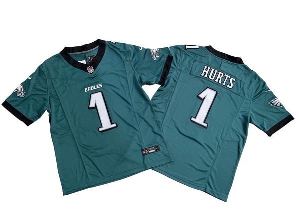 

Custom embroidered rugby jersey 1 HURTS 2 SLAY JR 6 SMITB 11 BROWN 20 DAWKINS 26 BARKLEY 62 KELCE 98 CARTER, Blue