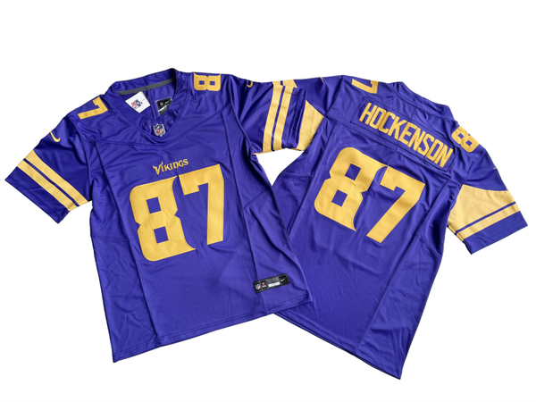 

Custom embroidered rugby jersey 87 HOCKENSON 22 SMITH 18 JEFERSON 15 TUENER 9 McCARTHY, Purpler retro