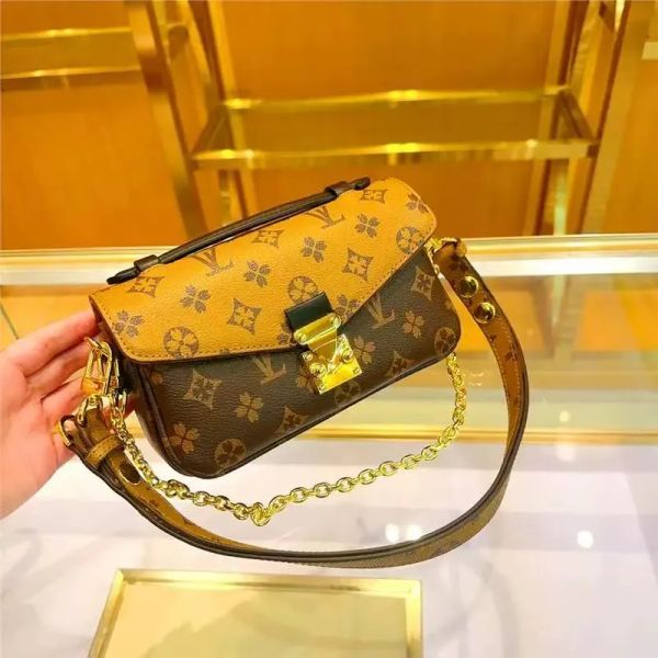 

Designer Bag Fashion women shoulder Postman Women bags brown flower Satchel Shoulder Clutch Cross body genuine leather hobo Chain bag Presbyopic Drawstring, #18