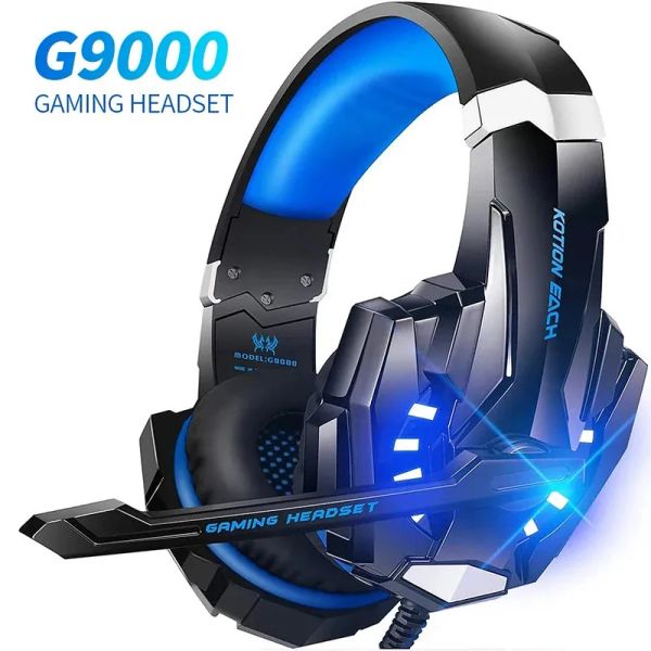 G9000 Gaming Headset OverEar Wired Headphones Deep Bass Stereo Casque LED Light Earphone with Mic for PS4 PS5 Switch XBOX PC 250108