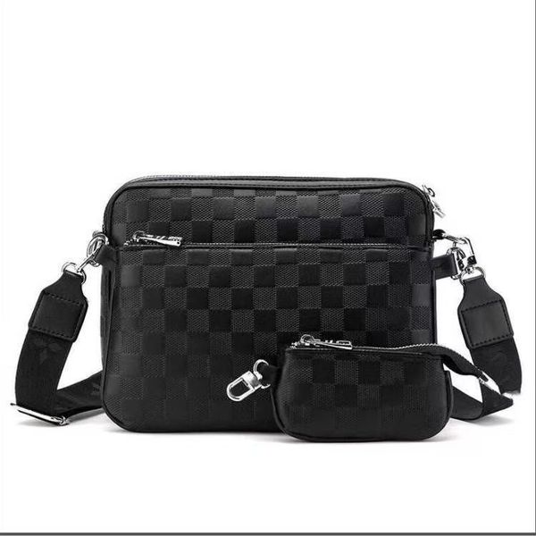 

2026 Mens Shoulder Bags PU leather Designers Messenger Bag Famous Trip Postman Classic Handbag Briefcase Crossbody Good quality Bags, 4#