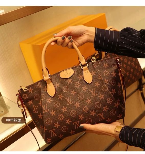 

Designer Women Shoulder Hobos Purse Old Flower Tote Bag Letter Genuine Leather Bags Crossbody Handbag Lady Purses Luxury, Pewter