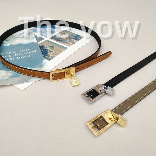 

1.5cm Kelly buckle leather belt in classic elephant gray, White gold buckle